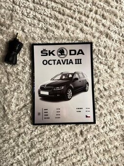 Škoda octavia 3 OBRAZ A3 s rámom