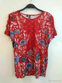 Dámska červená blúzka/halenka/tričko s krátkym rukávom