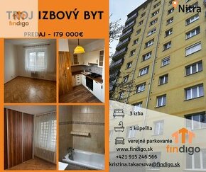 3 izbový byt na predaj Nitra