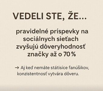 Správa sociálnych sietí a tvorenie príspevkov