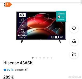 HISENSE 43A6K