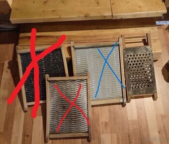 Predám staré dosky na pranie a strúhadlo