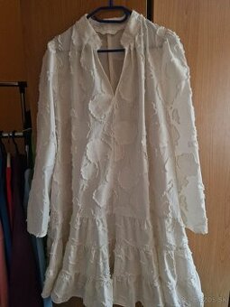 Biele krasne madeirove šaty H&M v. 46