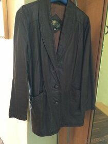 Kožený kabát dámský PRAVÁ koža veľkosť 48 - 1