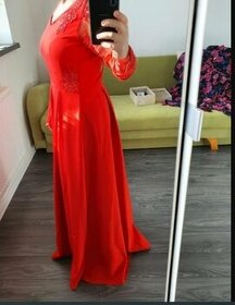 Plopolnočné , dlhé, červené šaty