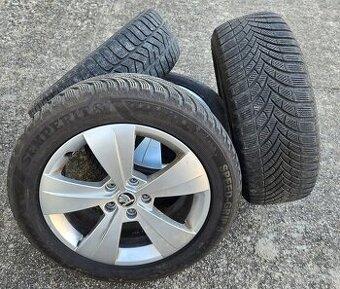 HLINÍKOVÉ DISKY ŠKODA 5x112 R17 S PNEU 215/55 R17