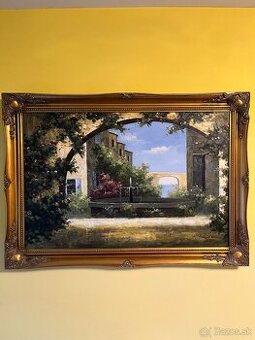 Predám elegantný obraz s motívom južanskej záhrady