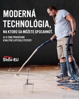 Realizujeme anhydritové potery v okrese Svidnik