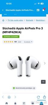 Sluchadla airpod pro 3