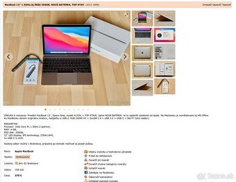 MacBook - ZÁRUKA 6 mesiacov