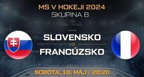 MS v ľadovom hokeji 2024 - FRANCÚZSKO : SLOVENSKO