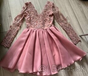 Ružové spoločenské šaty XS
