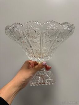 Krásna krištáľová misa na nohe - 1