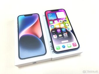 APPLE IPHONE 14 128GB BLUE TOP STAV,BATERKA 100%