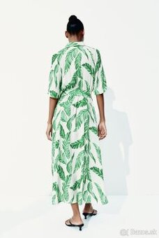 Košeľové šaty H&M so zaväzovacím opaskom,XS - 34 a M - 38