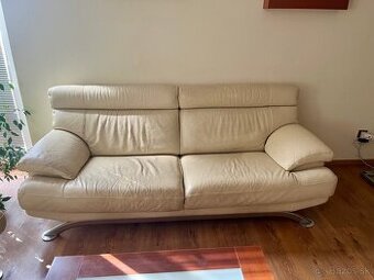 MSJ kožená sedacia súprava 3+2+podnožka