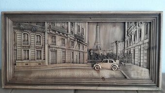 Drevený obraz 80×40cm,br.4cm.