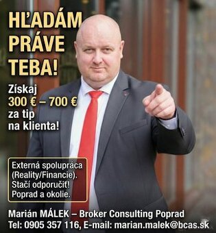 300 € – 700 € za jedno odporúčanie