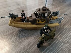 Vojenská sada s člnom na hranie - 1