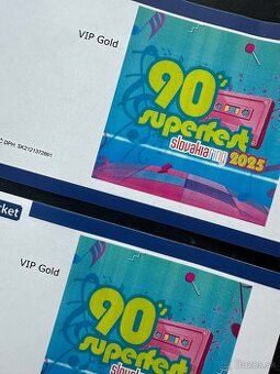 2 ks Lístky na superfest 90’s vip gold