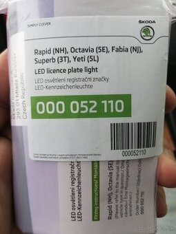 Predám originál škoda osvetlenie ŠPZ