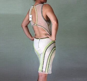 Nové smotanové šaty s korálikmi Miss Selfridge veľ.44 - 1