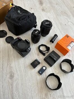 Nikon D3200 + dva objektívy , brašna, bohatá výbava
