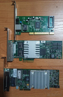 1Gbps sieťové karty (4 portové + 1 portová)