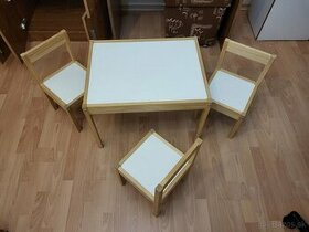 IKEA LATT stolik + 3 stolicky