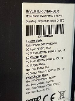 Predám 5.5kW hybridný menič inverter