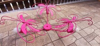 Detská stropná lampa/luster - motýle a helikoptéra
