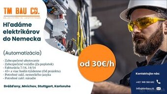 Hľadáme elektrikárov do Nemecka (Automatizácia)