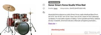 Predám bicie Sonor Smart Force Studio