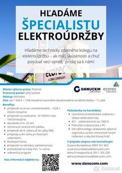 Špecialista elektroúdržby §21