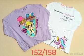 Dievčenské tričká s dlhým rukávom 152/158