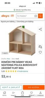 Domcek pre babiky velka nastenna polica Ikea - 1