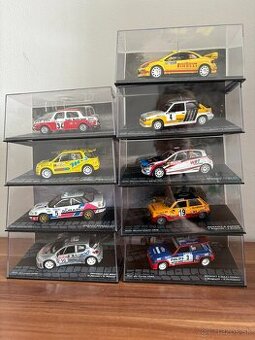 Rally zberateľské kovové modely v mierke 1:43