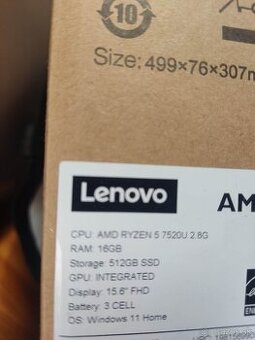 Predám NOVÝ- NEROZBALENÝ LENOVO Ideapad 1 15AMN7