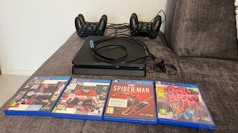 Playstation 4 + 4 ovládače + nabíjacie stanice + 4 hry