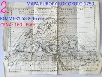 Staré mapy rok 1750 - 1884 Rakúsko Uhorsko - 1