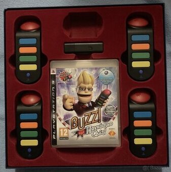 Predam hru BUZZ Svetový kvíz na ps3 aj s BUZZ joystickmi