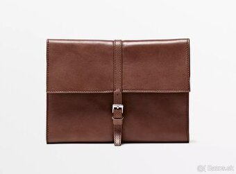 Massimo Dutti kožená malá listová kabelka