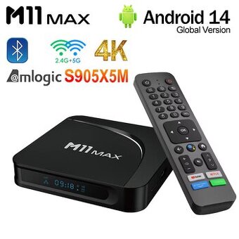 M11 Max Android 14 Smart TV Box Amlogic S905X5M 4K
