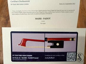 Husľový sláčik MAIRE-PAJEOT škola + certifikát Raffin - 1