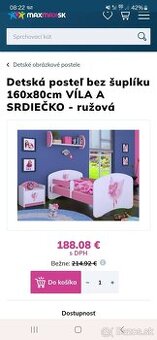 Detská Dievčenská posteľ