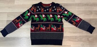Vianočný svetrík C&A (veľ.128) - raz oblečený