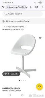 Ikea LOBERGET stolička do detskej izby