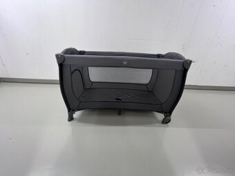 Predám cestovnú postieľku Hauck 120x60 sivú + matrac