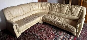 Rohová kožená sedací souprava, 3311