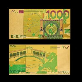 Exkluzívna limitovaná zlatá zberateľská bankovka | 1000 €